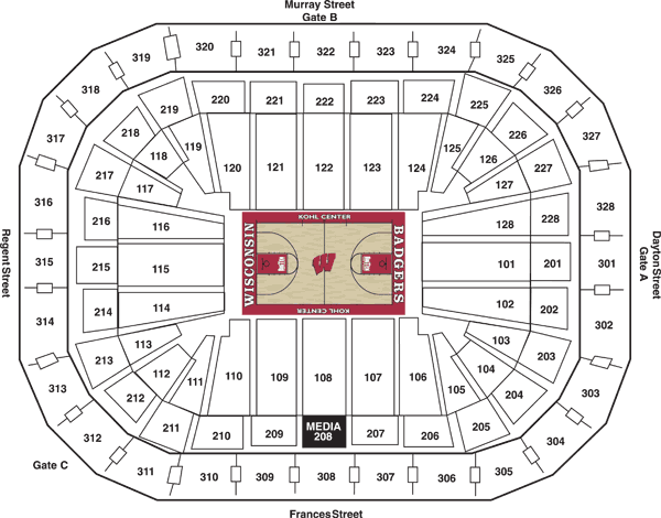 Kohl Center Seating Chart Basketball
